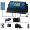 Kontroler solarny PWM - 30A 12/24V - wyświetlacz LCD - 2x gniazdo US